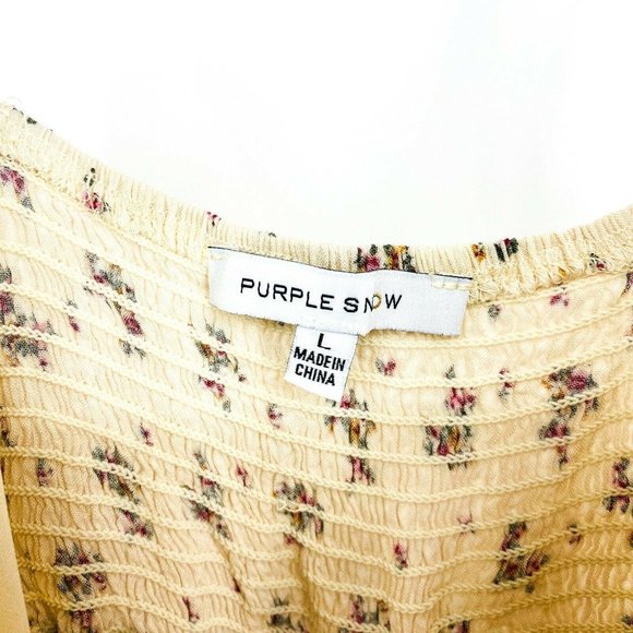 Purple Snow Women's V-Neck Romper Jumpsuit Shorts - Picture 4 of 4